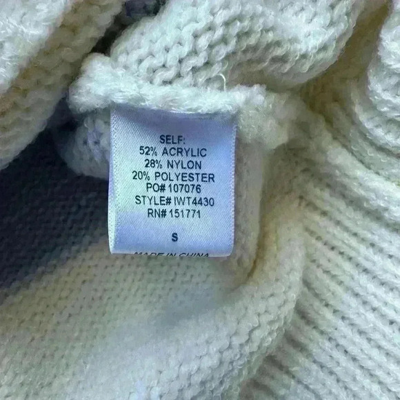 Long Sleeve Crew Neck Striped Block Sweater size S multi-green. Oversized fit - Picture 5 of 5